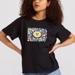 Uniqlo X Anna Sui Flower Floral Graphic Tshirt NEW